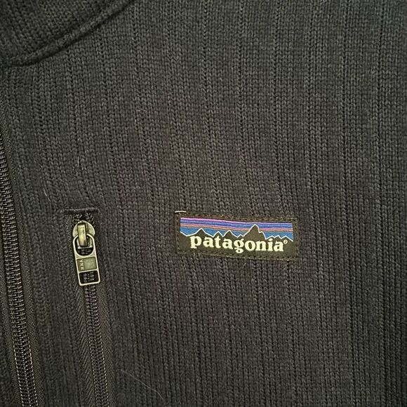 Men’s Patagonia xL Rib Knit Better Sweater Navy Quarter Zip Like New - Picture 2 of 6